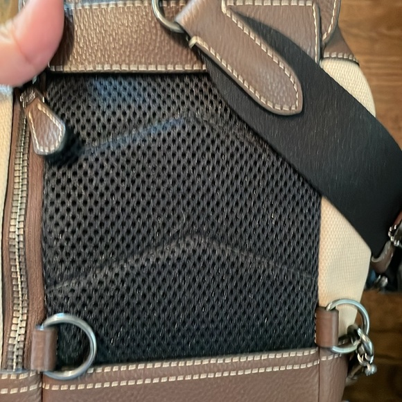 COACH Hudson Gender Neutral Canvas and Pebble Leather Small Front/Back Pack - Picture 10 of 16